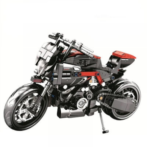 Motorrad in schwarz/rot