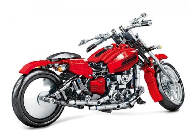 Motorrad in rot groß