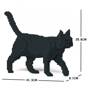 Cat  black + walking