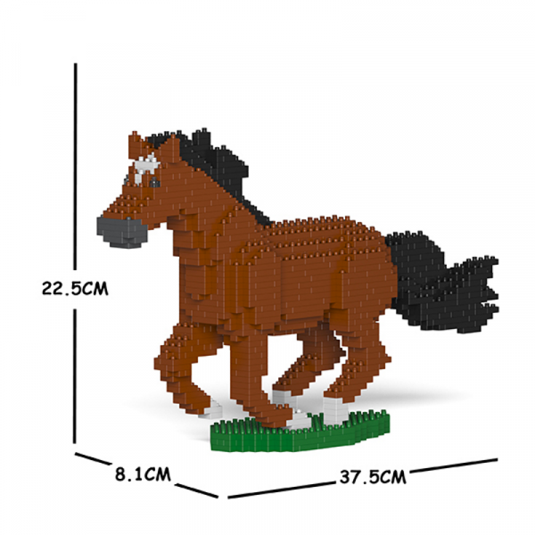 Horse brown + galloping