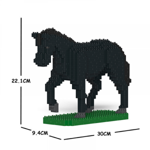 Horse black + walking