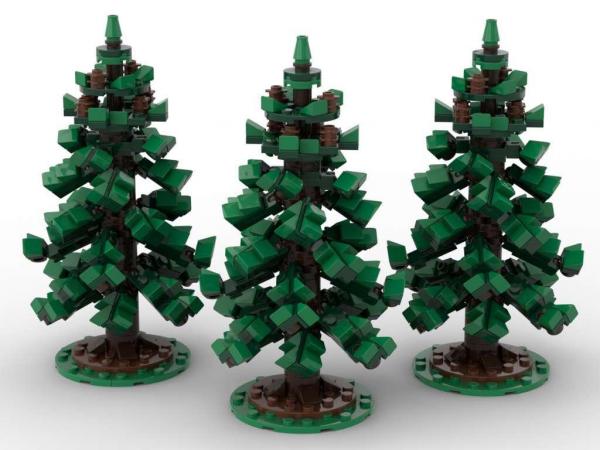 Fir trees, set of 3