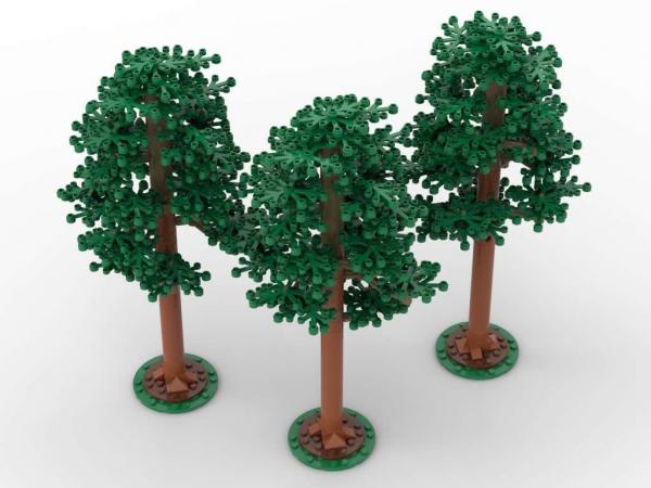 Pine trees, set of 3