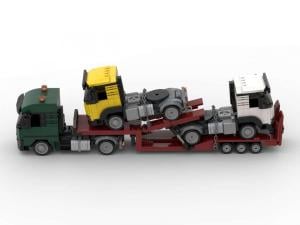 Truck with two tractors