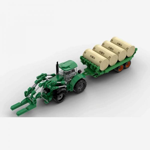 Traktor mit Heuanhänger