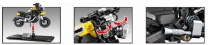 Motorrad in schwarz/gelb