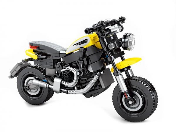 Motorrad in schwarz/gelb