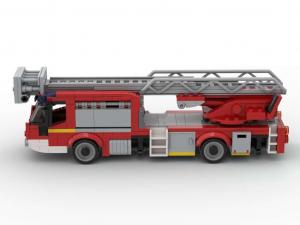 Low-floor fire brigade ladder truck
