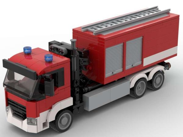 Fire brigade truck exchangeable loader 2in1 emergency vehicle