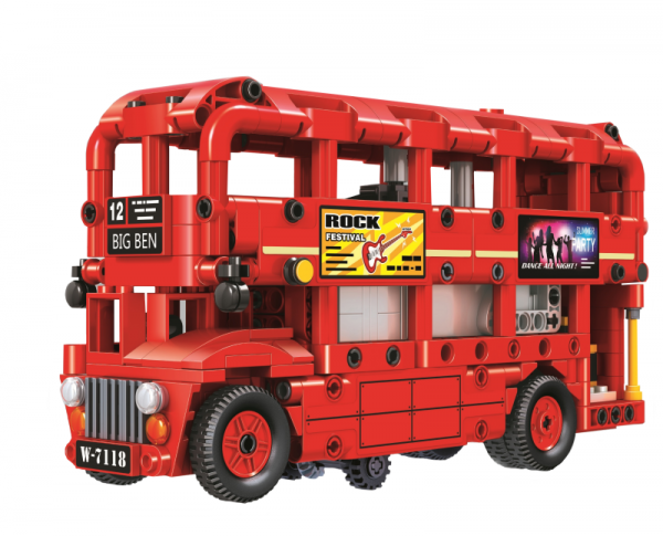 Double-Decker Bus in red