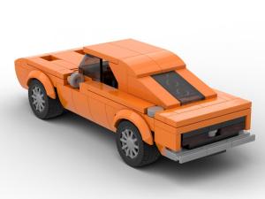 Kleines oranges US-Muscle-Car