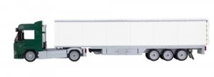 Truck Augsburg 2-axle with 3-axle suitcase dark green