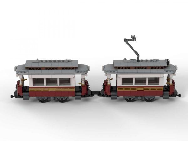 Classic tram with trailer (8w)