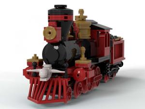 Classical Western Train locomotive with tender