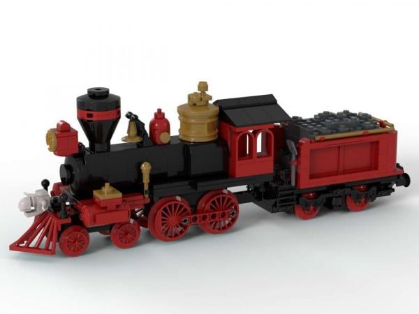 Classical Western Train locomotive with tender