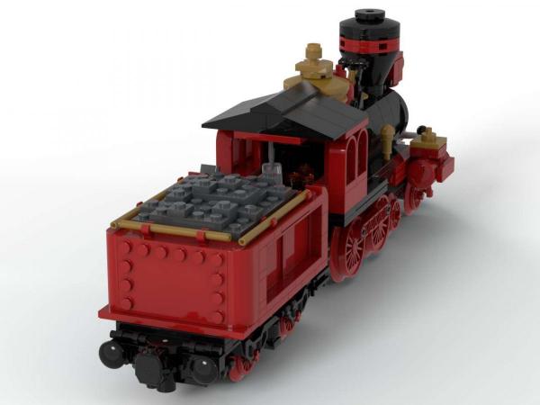 Classical Western Train locomotive with tender