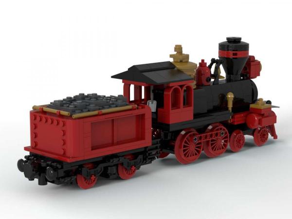 Classical Western Train locomotive with tender