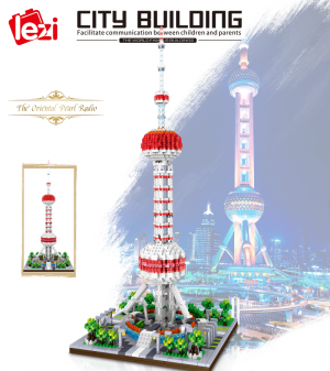 Oriental Pearl Tower, Shanghai (diamond blocks)