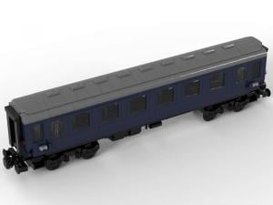 Train passenger trolley dark blue 1st class