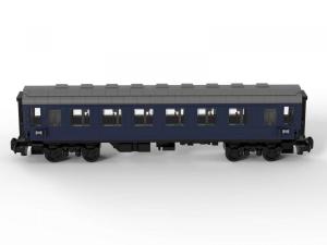 Train passenger trolley dark blue 1st class