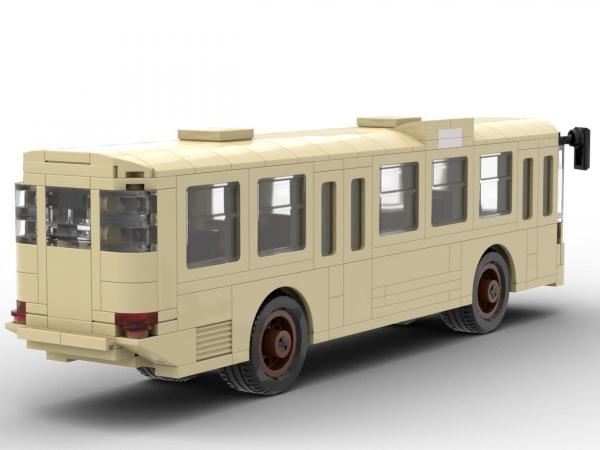 Klassischer alter Bus in tan