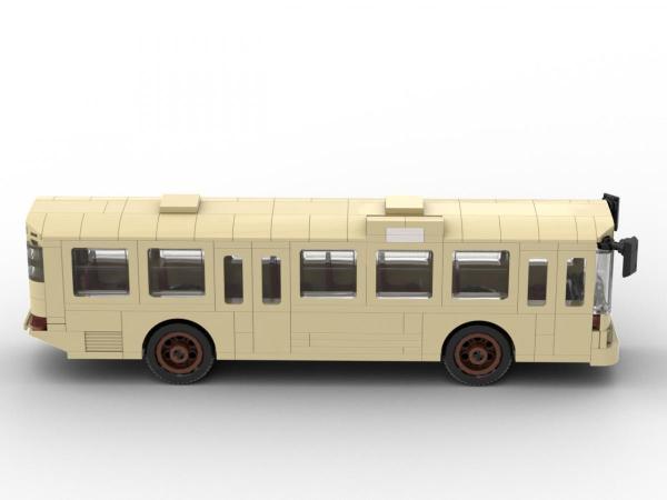Klassischer alter Bus in tan