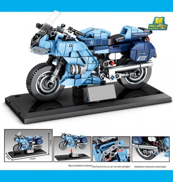 Motorrad in blau