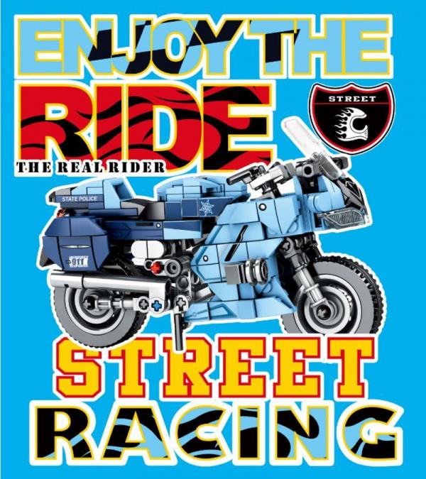 Motorrad in blau