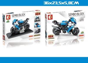 Motorrad in blau schwarz
