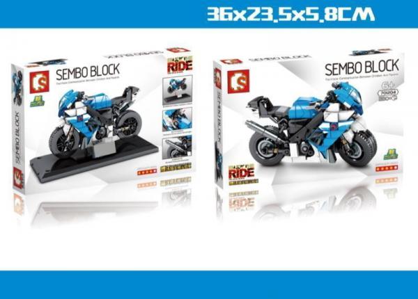 Motorrad in blau schwarz
