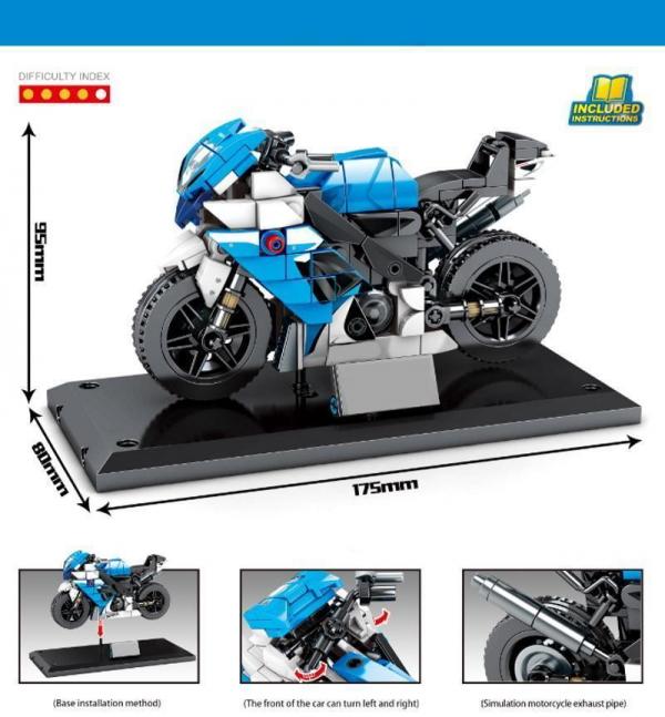 Motorrad in blau schwarz