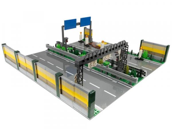 Autobahnabschnitt mit Baustelle