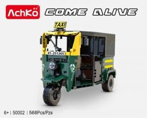 Autorickshaw in green and yellow