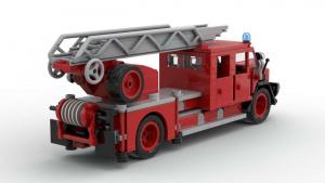 Klassischer Feuerwehr Leiterwagen