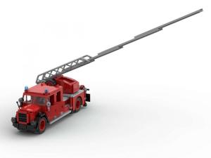 Klassischer Feuerwehr Leiterwagen