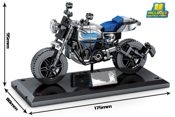 Motorrad in blau