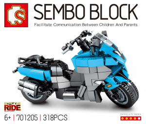 Motorcycle in blau