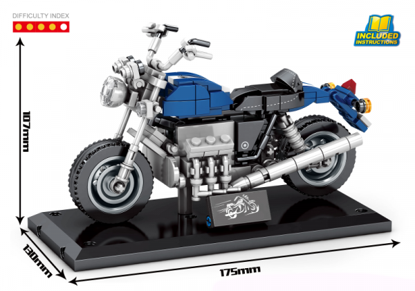 Motorrad in blau
