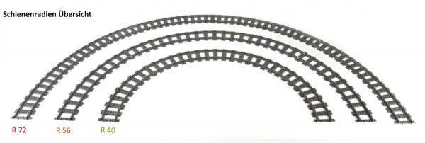 Track curved R56 16cm Track set, 16 pcs