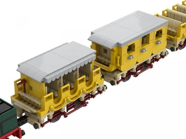 Dampflokomotive Adler mit 1.-3. Klasse-Wagen