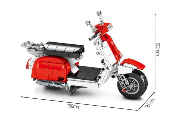Motorrad in weiß/rot