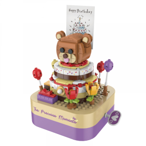 Music Box Birthday Cake Bear