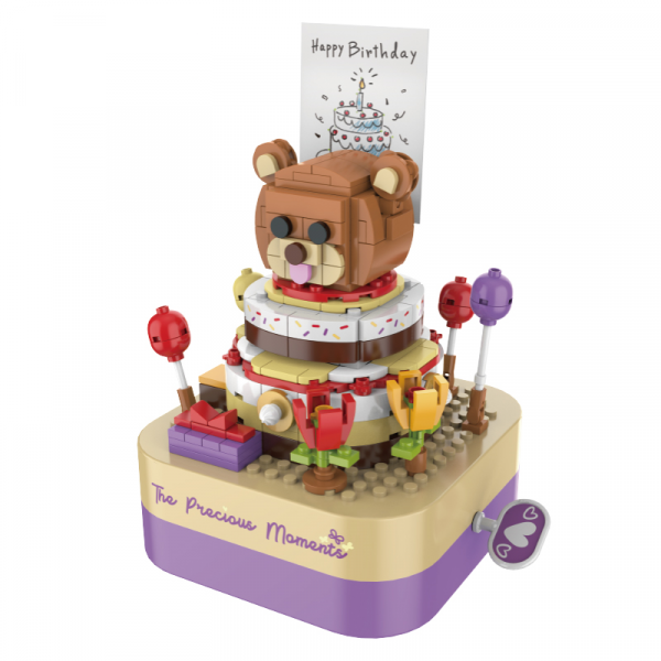 Music Box Birthday Cake Bear