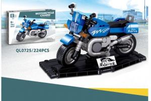 Motorrad Charm in blau