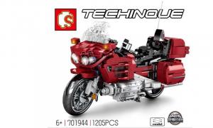 Motorcycle in dark red