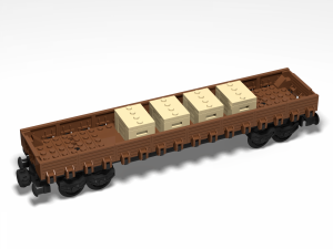 Low side wagon with 4 axles