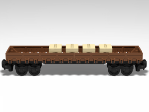 Low side wagon with 4 axles