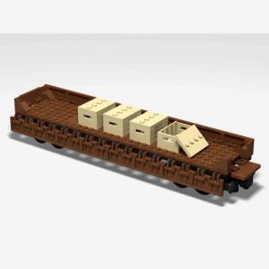 Niederbordwagon mit 4 Achsen