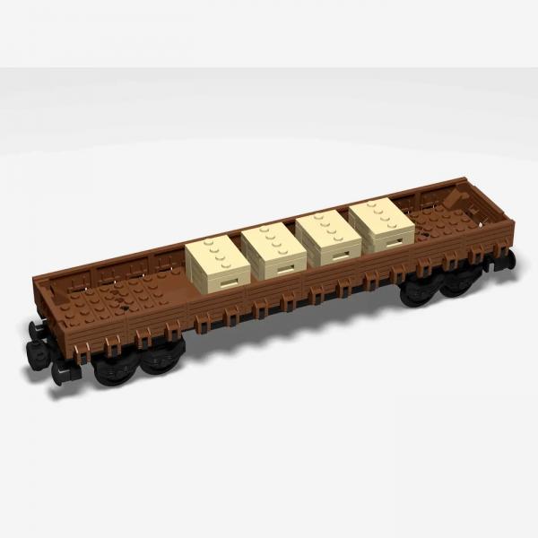 Niederbordwagon mit 4 Achsen