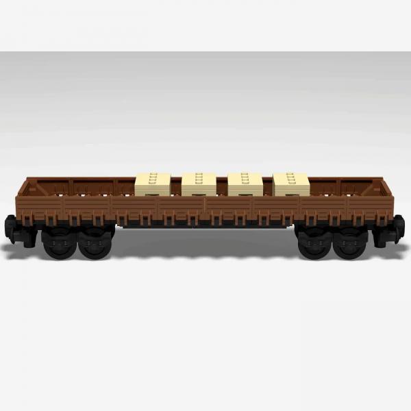 Niederbordwagon mit 4 Achsen